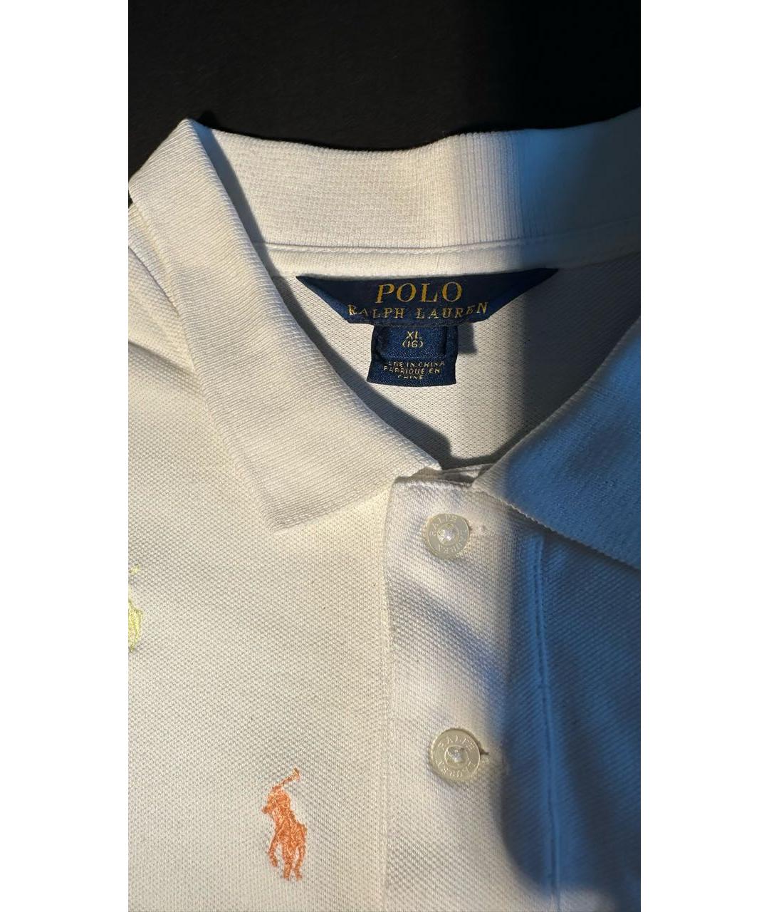 POLO RALPH LAUREN Белый хлопковый детская футболка / топ, фото 3