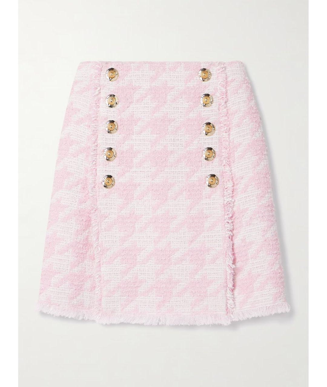 BALMAIN Розовый твидовый костюм с юбками, фото 2