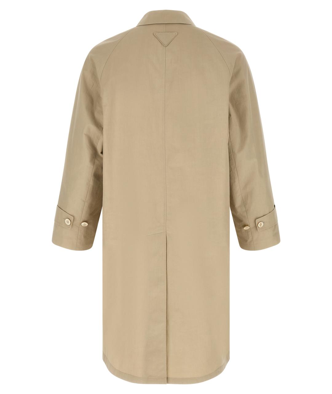 PRADA Бежевый хлопковый тренч / плащ, фото 2