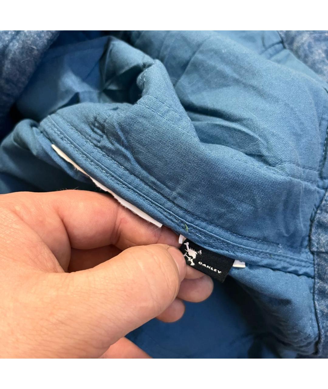 OAKLEY Синяя шелковая кэжуал рубашка, фото 5