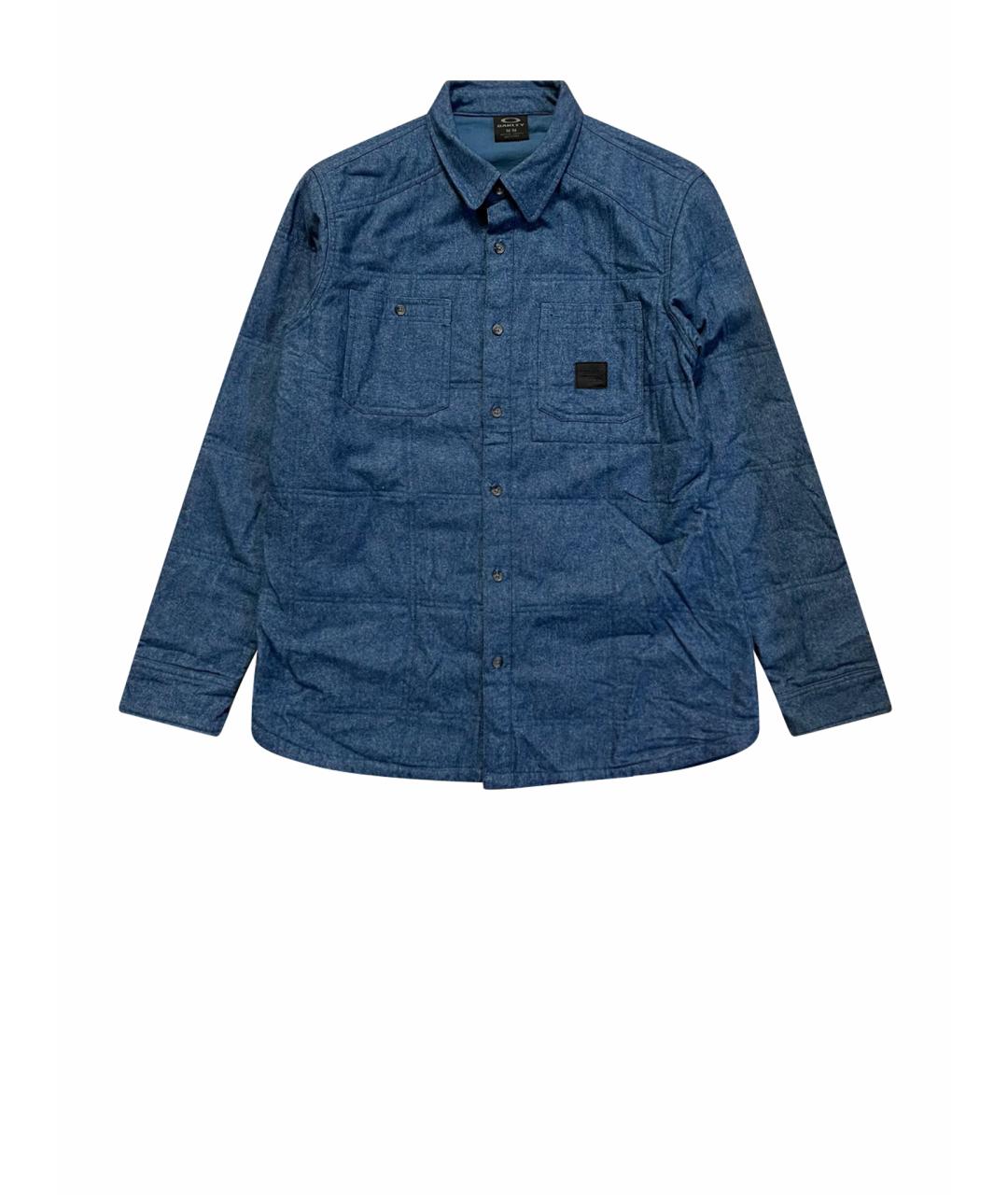 OAKLEY Синяя шелковая кэжуал рубашка, фото 1