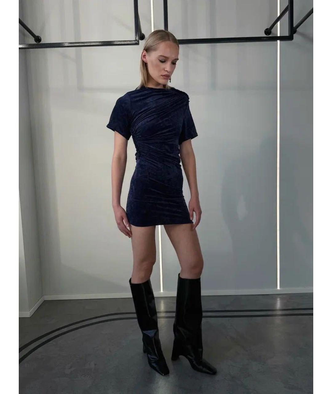 ATLEIN Темно-синее полиэстеровое коктейльное платье, фото 2