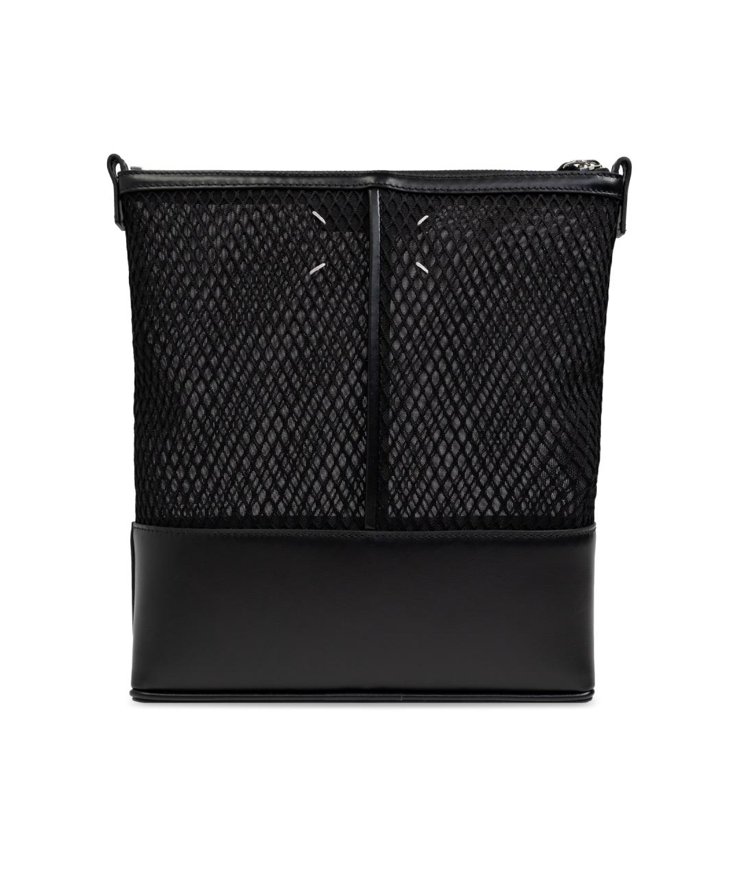 MAISON MARGIELA Черная кожаная сумка через плечо, фото 3