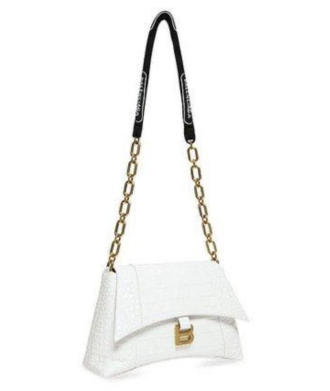 BALENCIAGA Белая кожаная сумка через плечо, фото 5