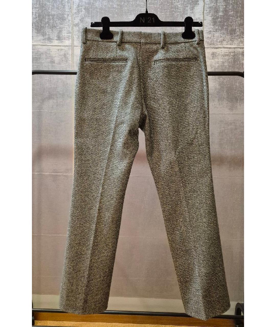 NO. 21 Серые шерстяные брюки чинос, фото 2