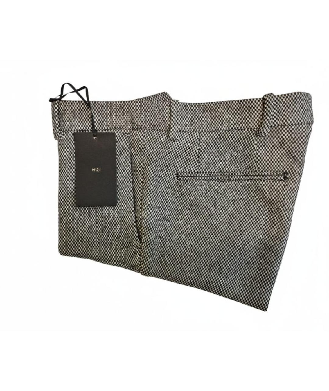 NO. 21 Серые шерстяные брюки чинос, фото 4