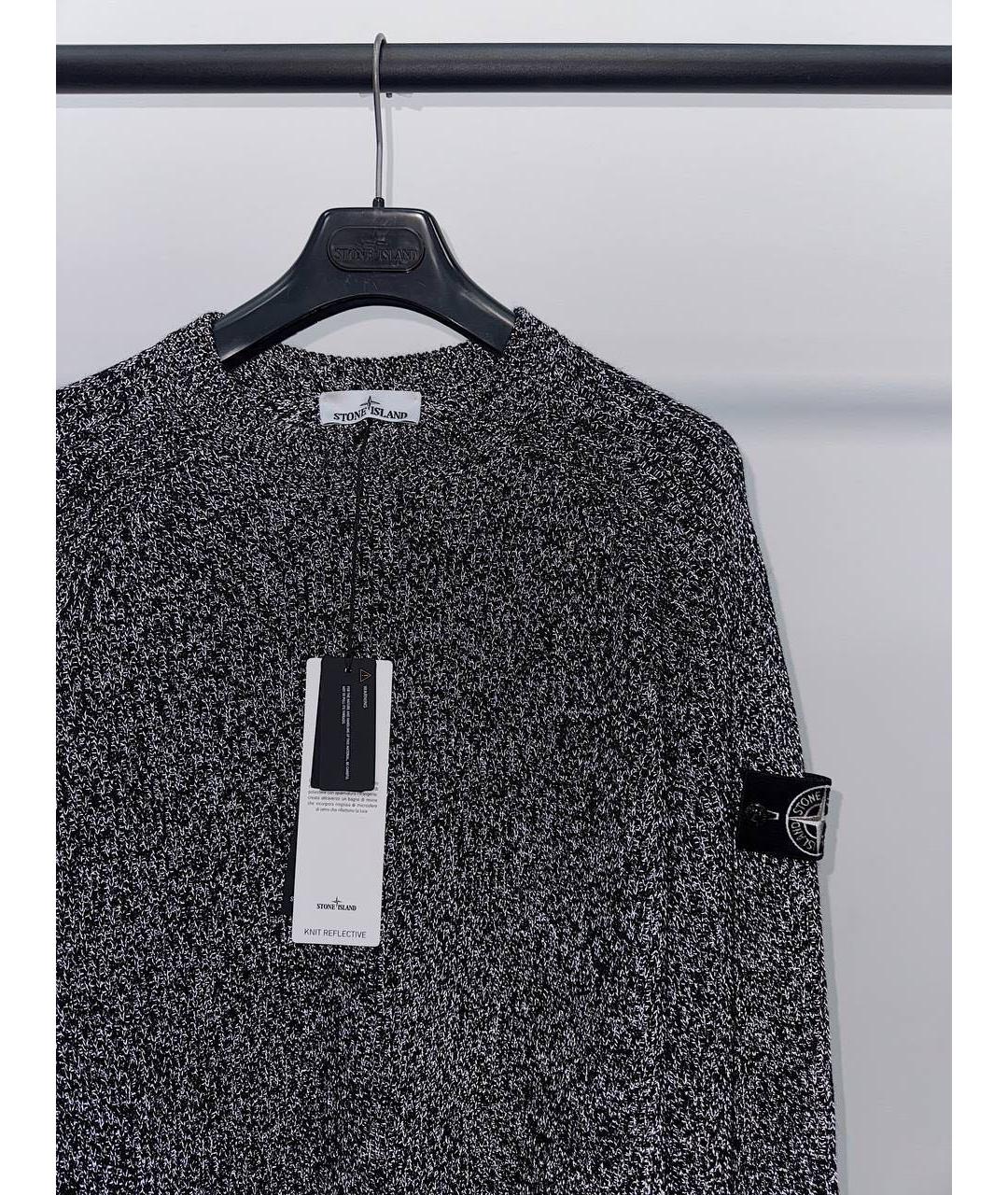 STONE ISLAND Черный шерстяной джемпер / свитер, фото 4