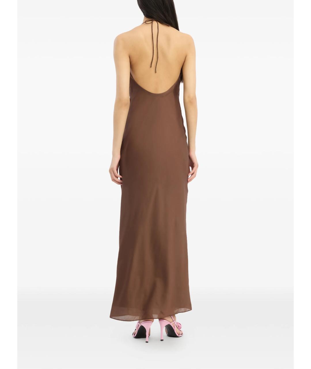 ROTATE Коричневое вечернее платье, фото 4