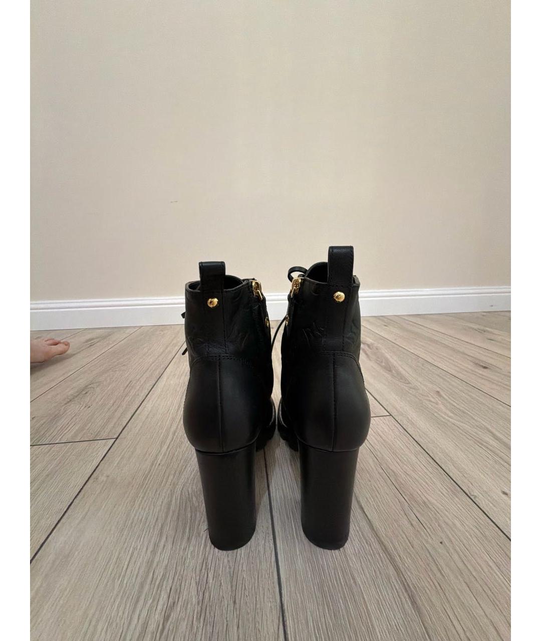 LOUIS VUITTON Черные кожаные ботинки, фото 3