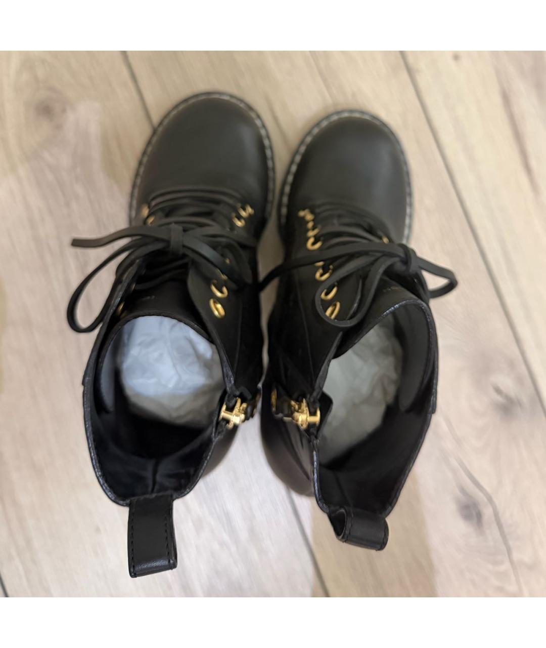 LOUIS VUITTON Черные кожаные ботинки, фото 2