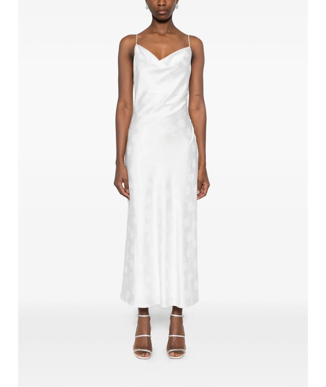 ROTATE Белое полиэстеровое коктейльное платье, фото 2