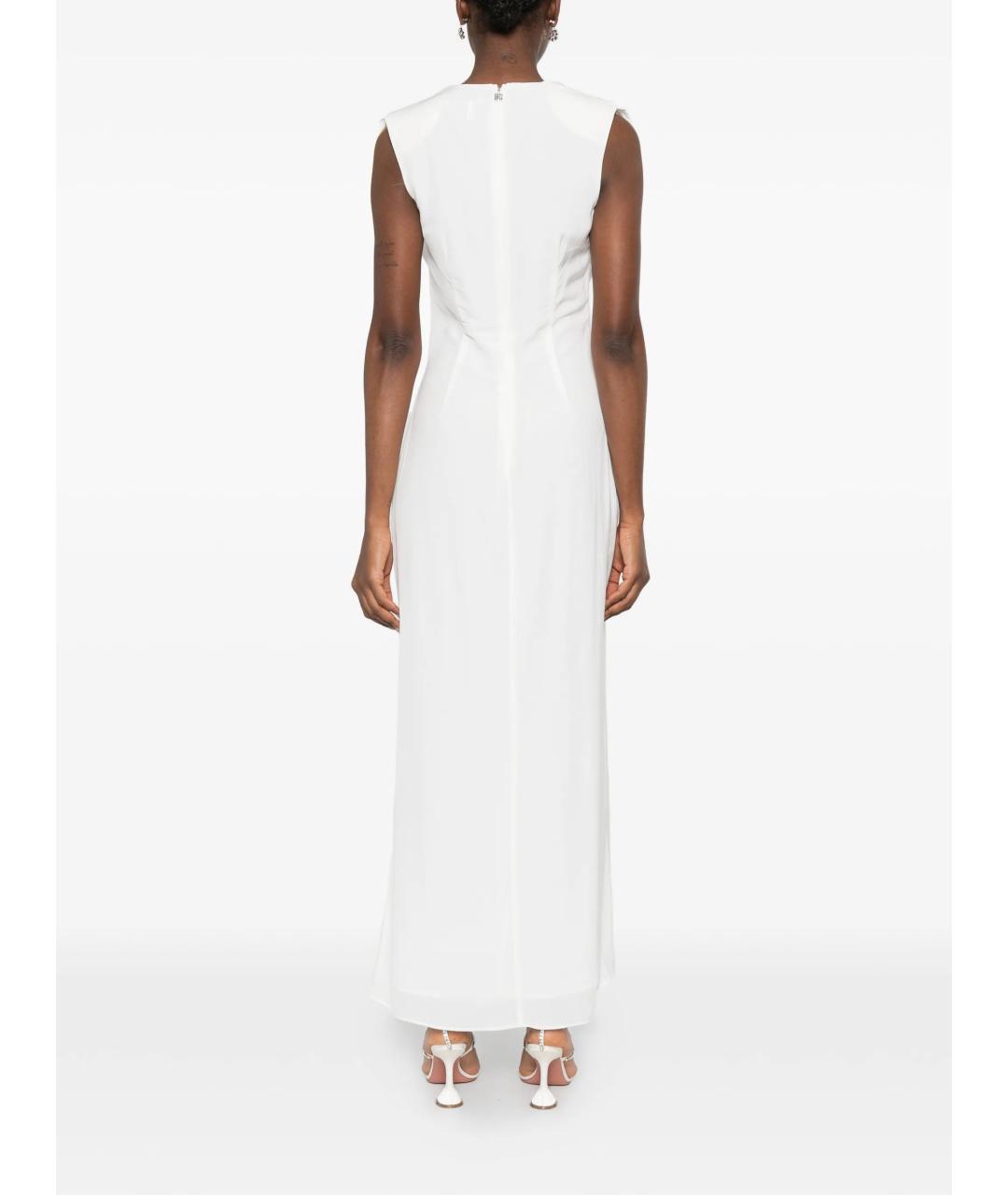 ROTATE Белое полиэстеровое вечернее платье, фото 4
