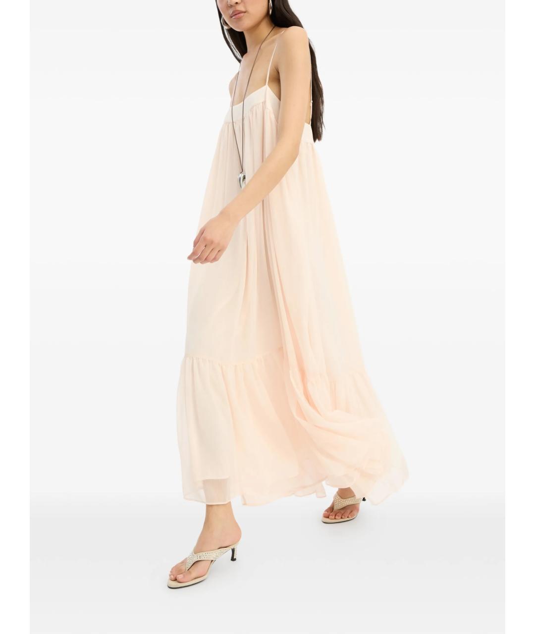 ROTATE Розовое полиэстеровое повседневное платье, фото 4