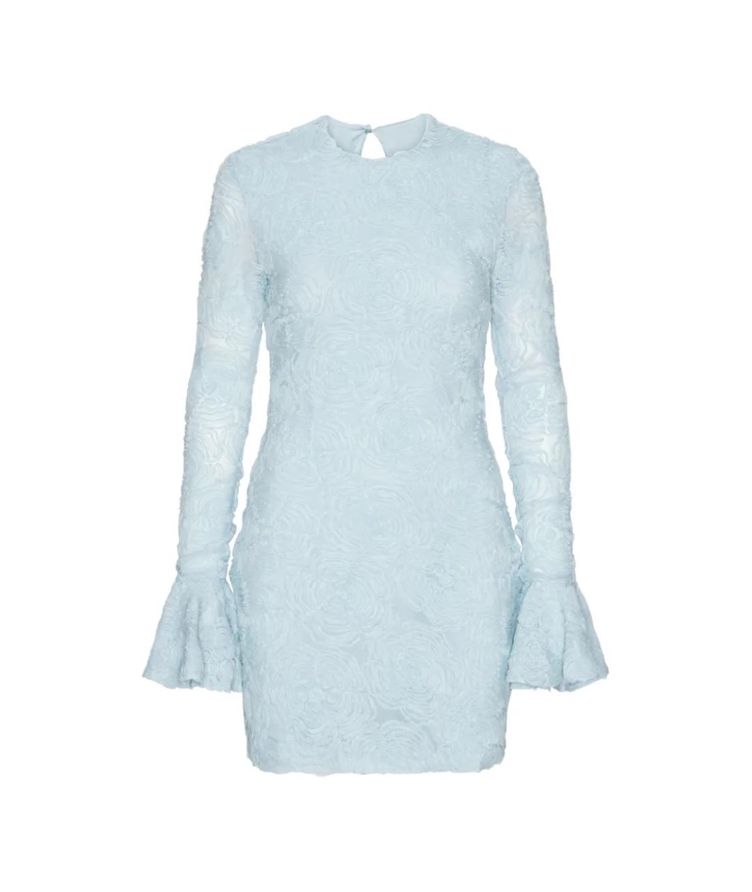 ROTATE Голубое полиэстеровое коктейльное платье, фото 1