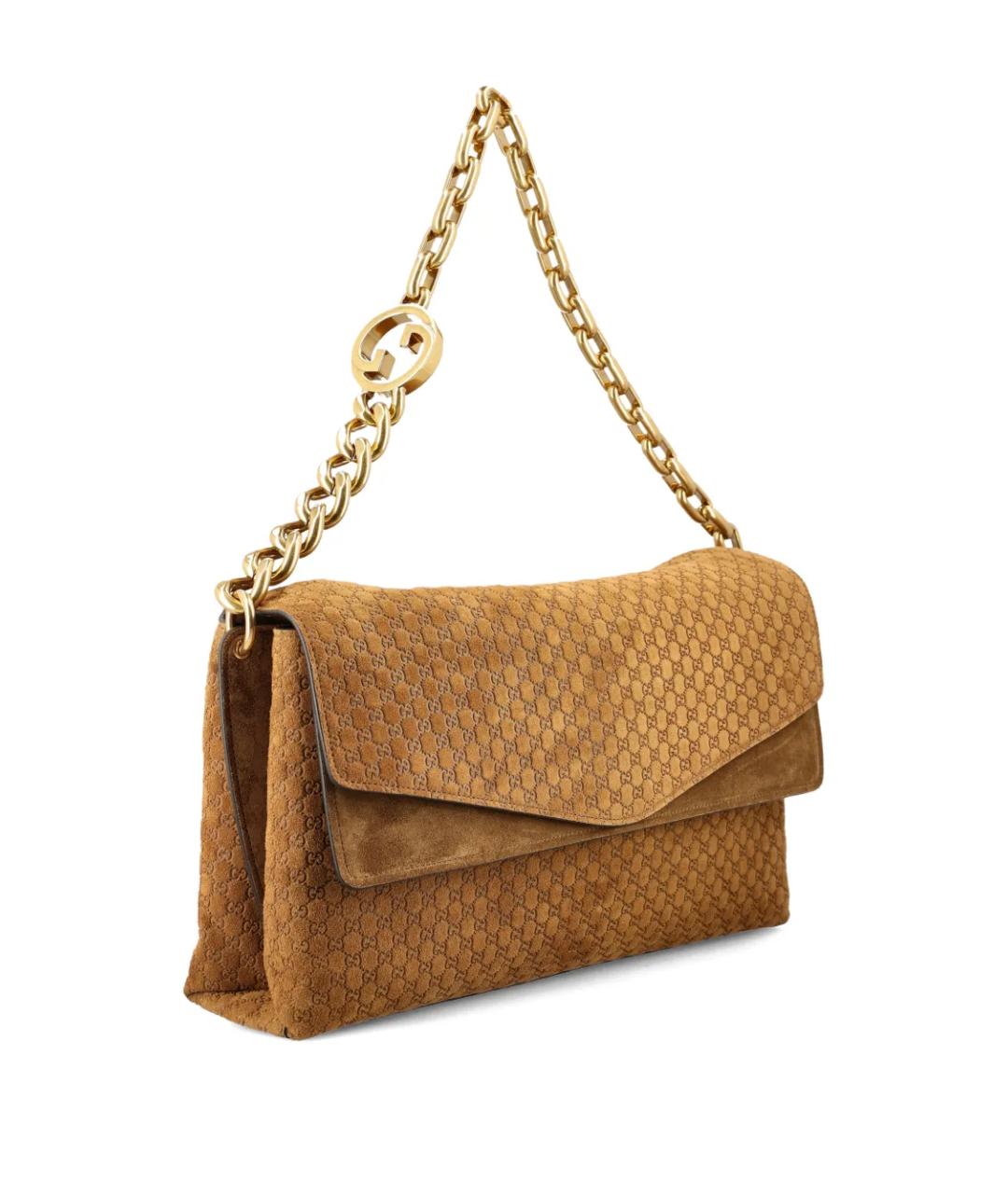 GUCCI Коричневая замшевая сумка через плечо, фото 3