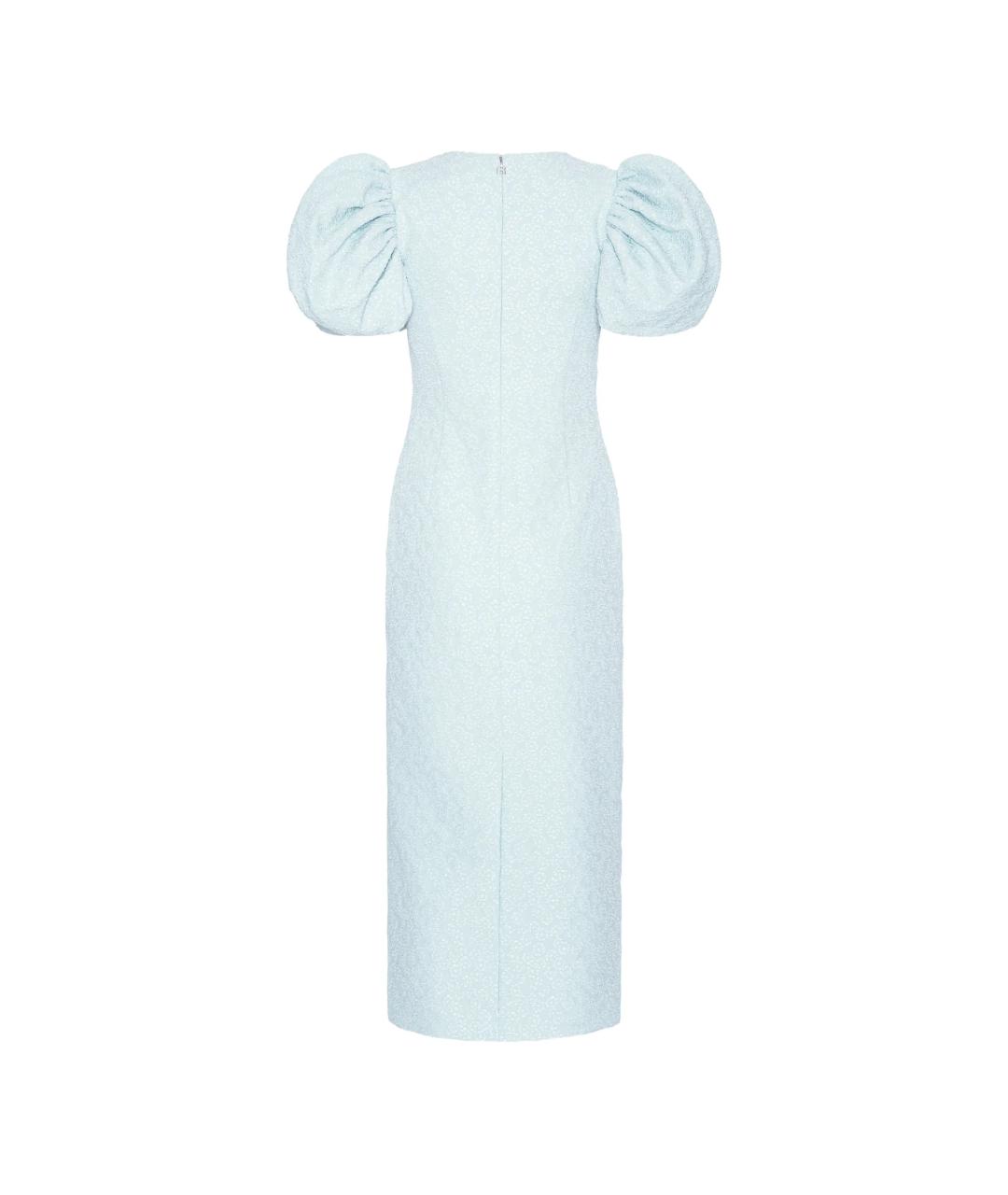 ROTATE Голубое полиэстеровое коктейльное платье, фото 2