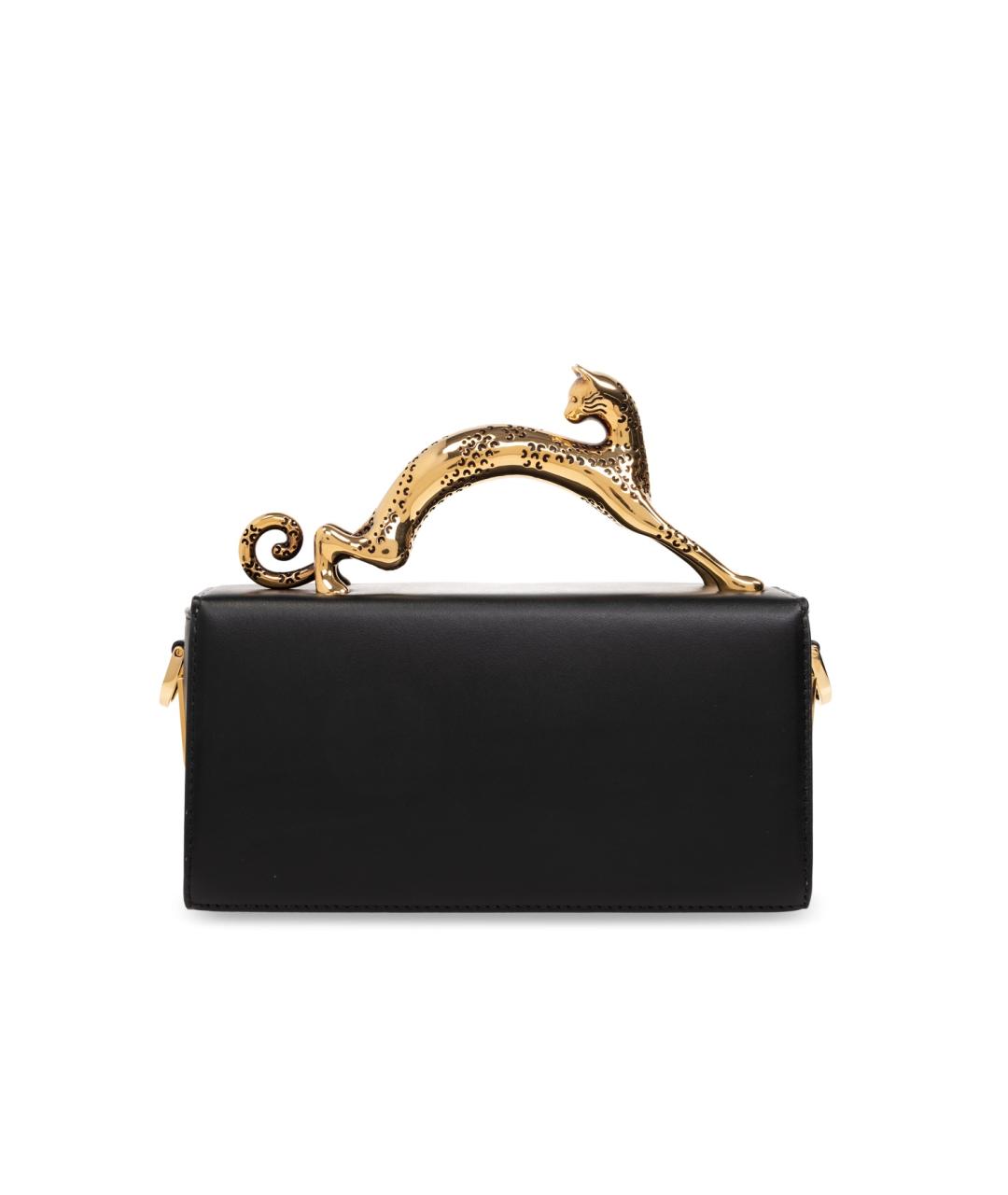 LANVIN Черная кожаная сумка с короткими ручками, фото 3