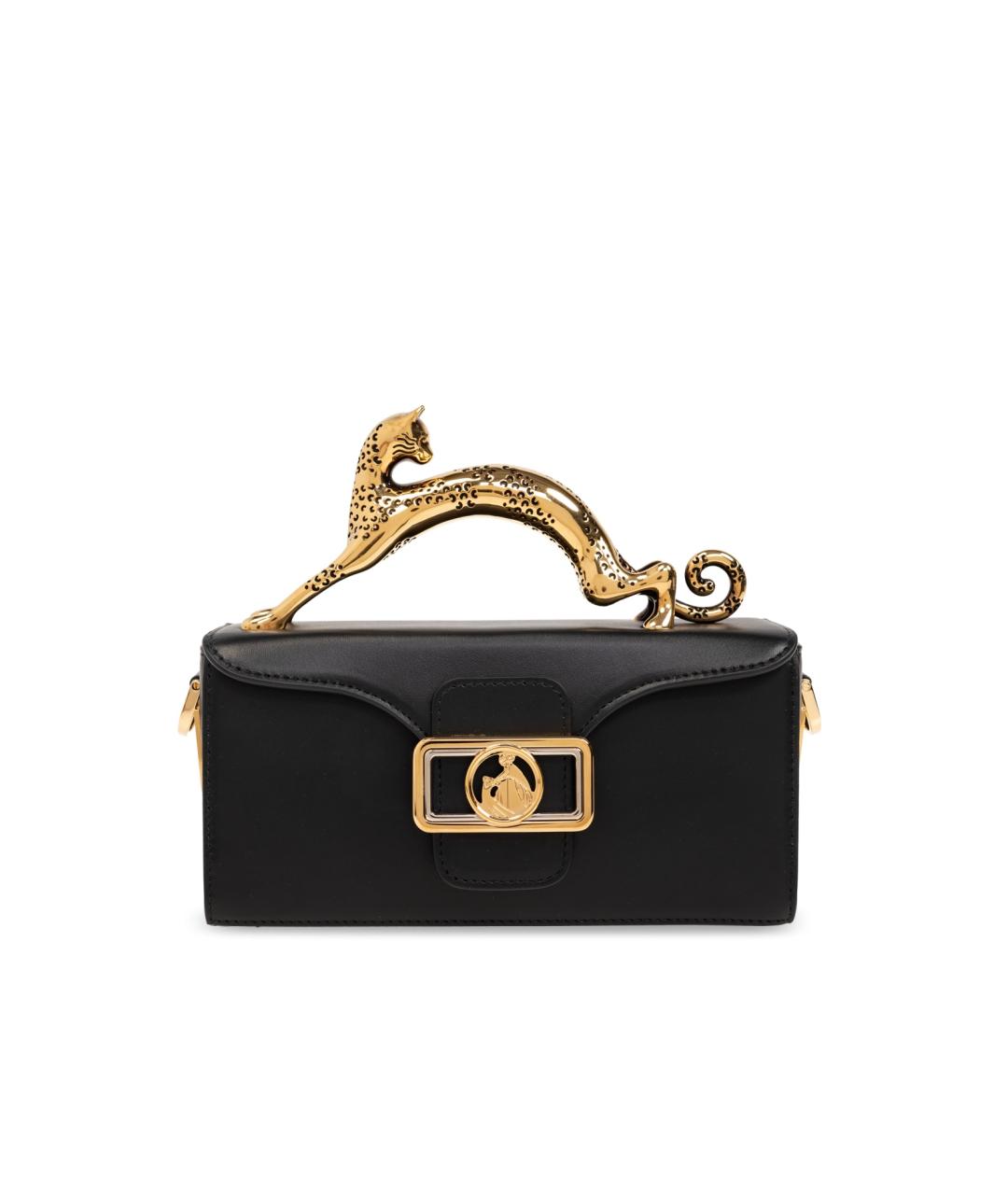 LANVIN Черная кожаная сумка с короткими ручками, фото 8