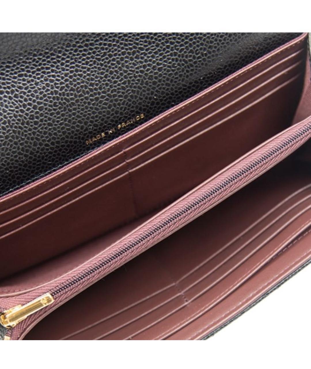 CHANEL Черный кожаный кошелек, фото 4