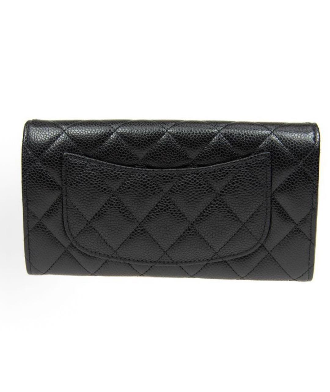 CHANEL Черный кожаный кошелек, фото 3