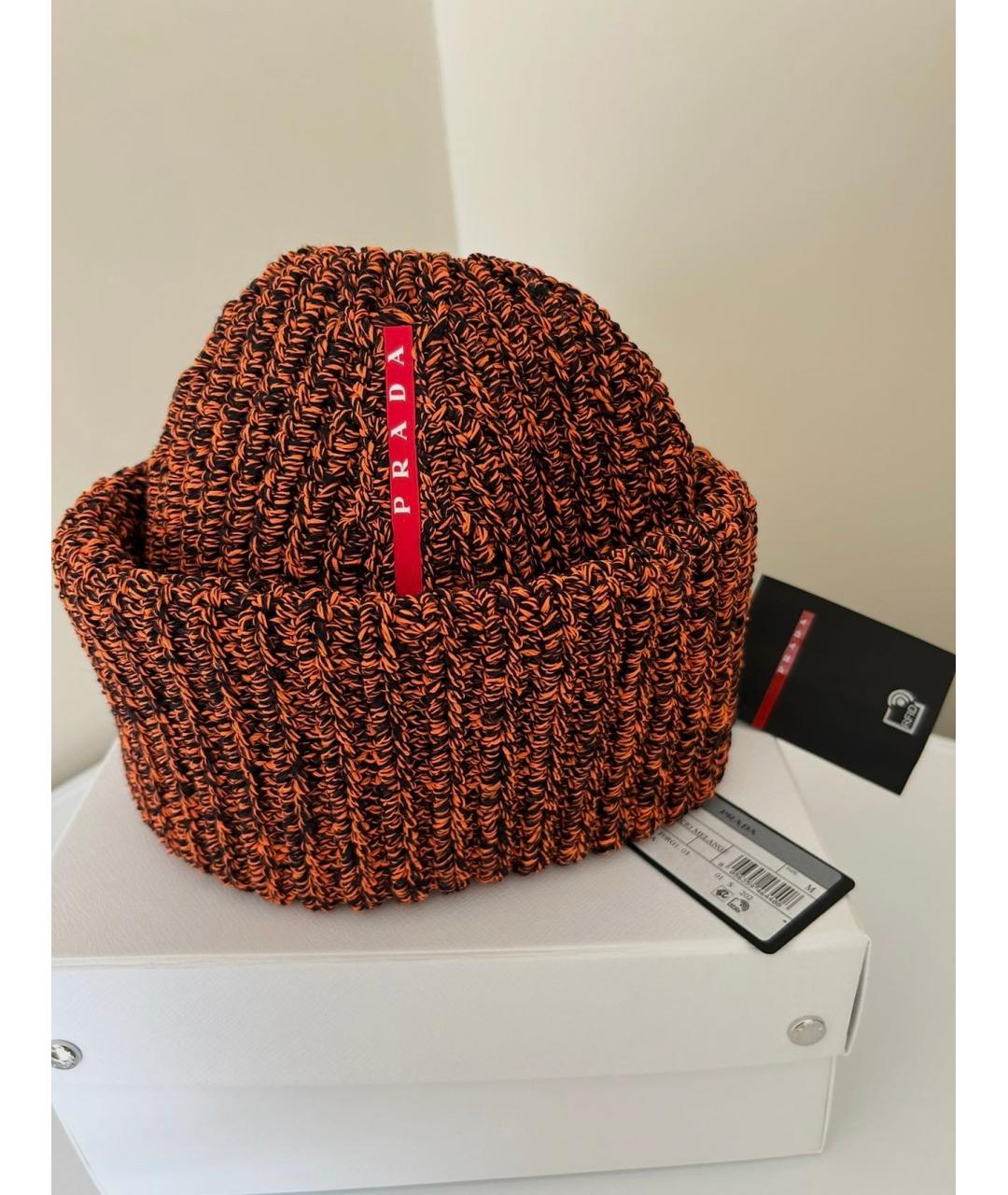 PRADA Коричневая шапка, фото 4