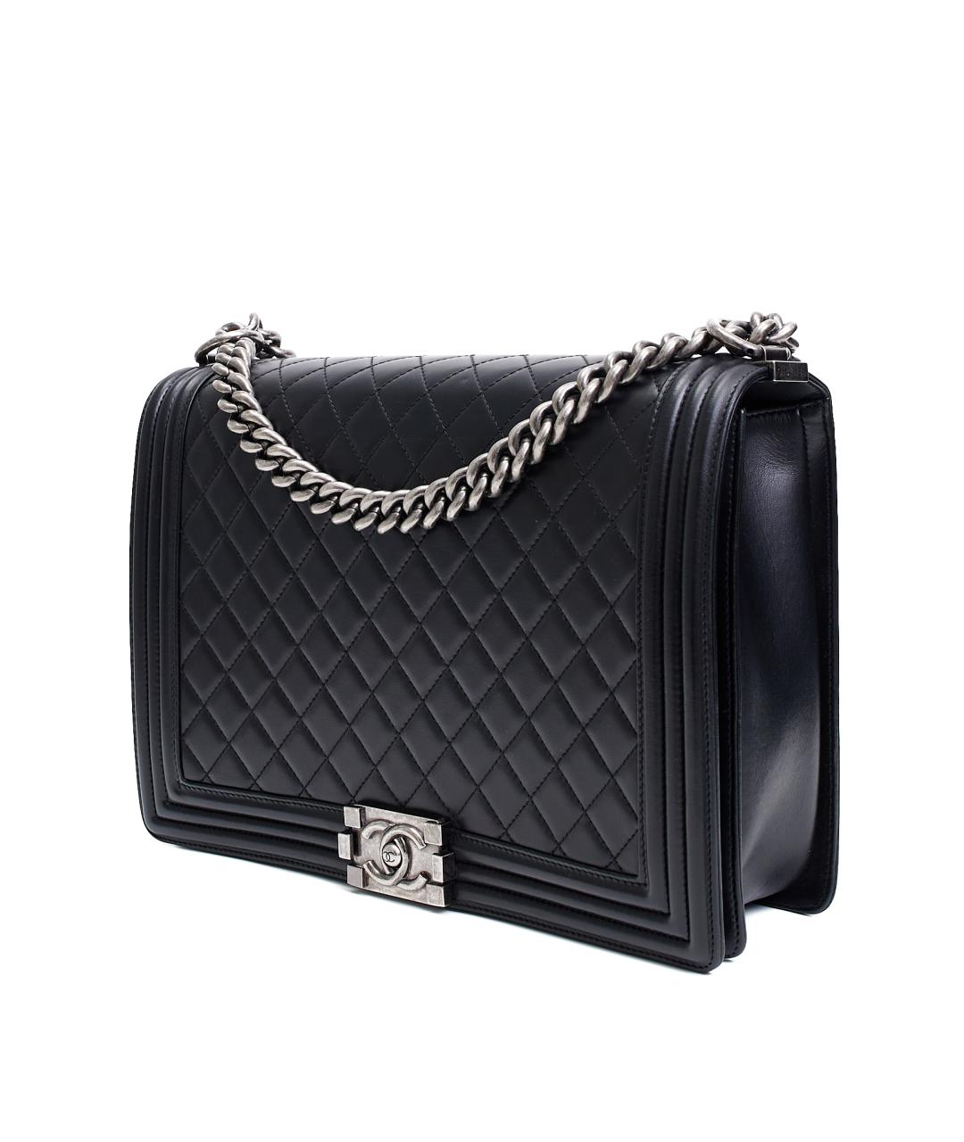 CHANEL Черная кожаная сумка через плечо, фото 2