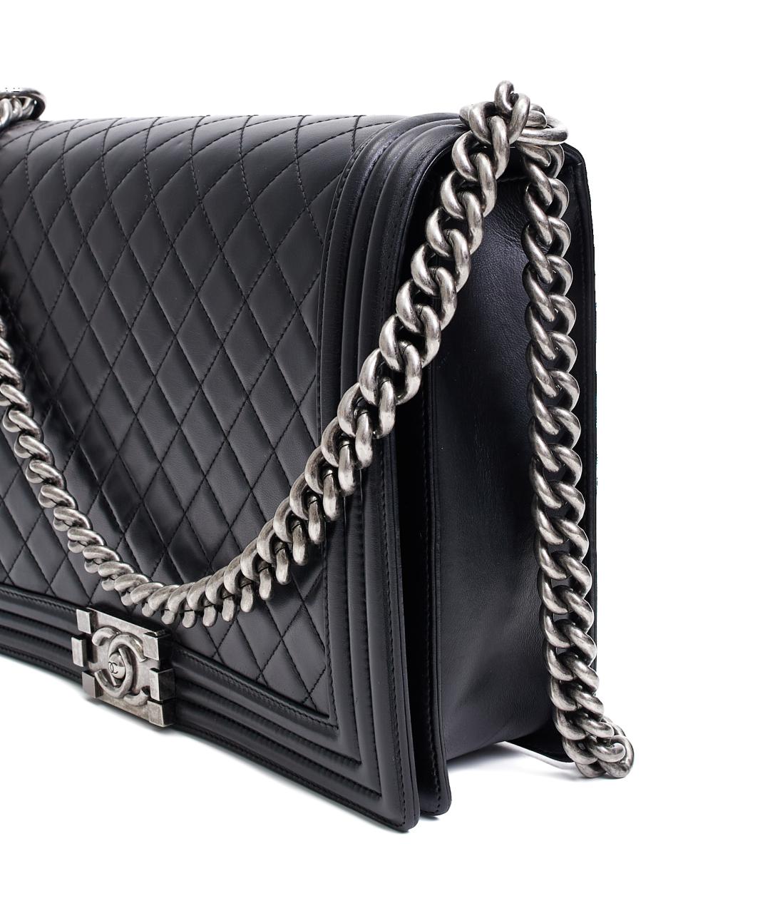 CHANEL Черная кожаная сумка через плечо, фото 4