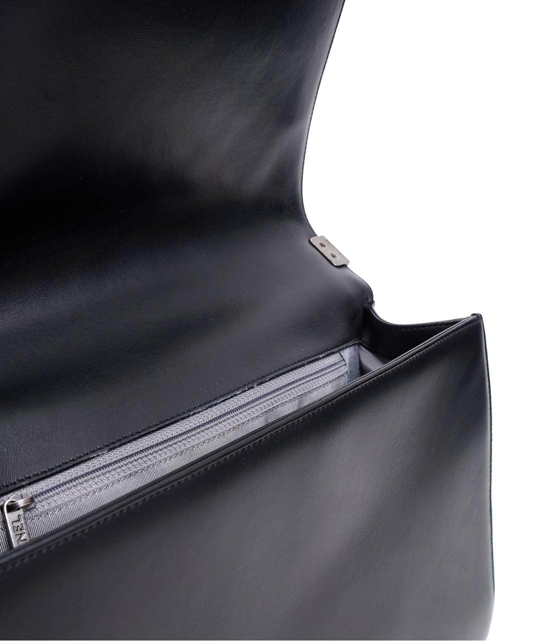 CHANEL Черная кожаная сумка через плечо, фото 6