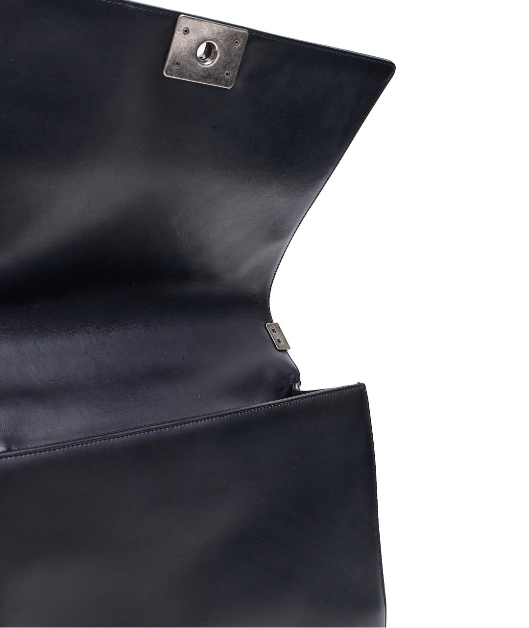 CHANEL Черная кожаная сумка через плечо, фото 5