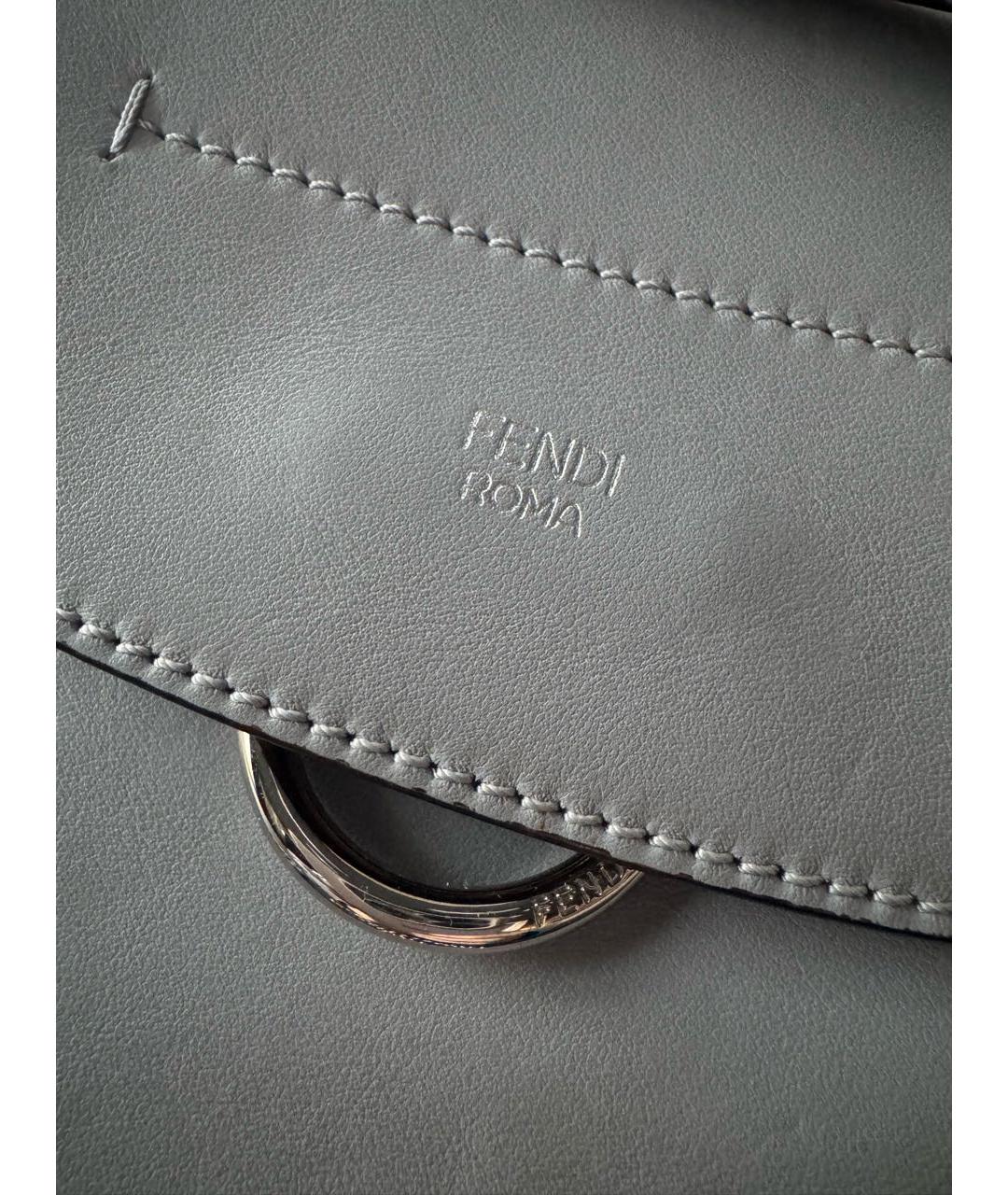 FENDI Голубой кожаный рюкзак, фото 8
