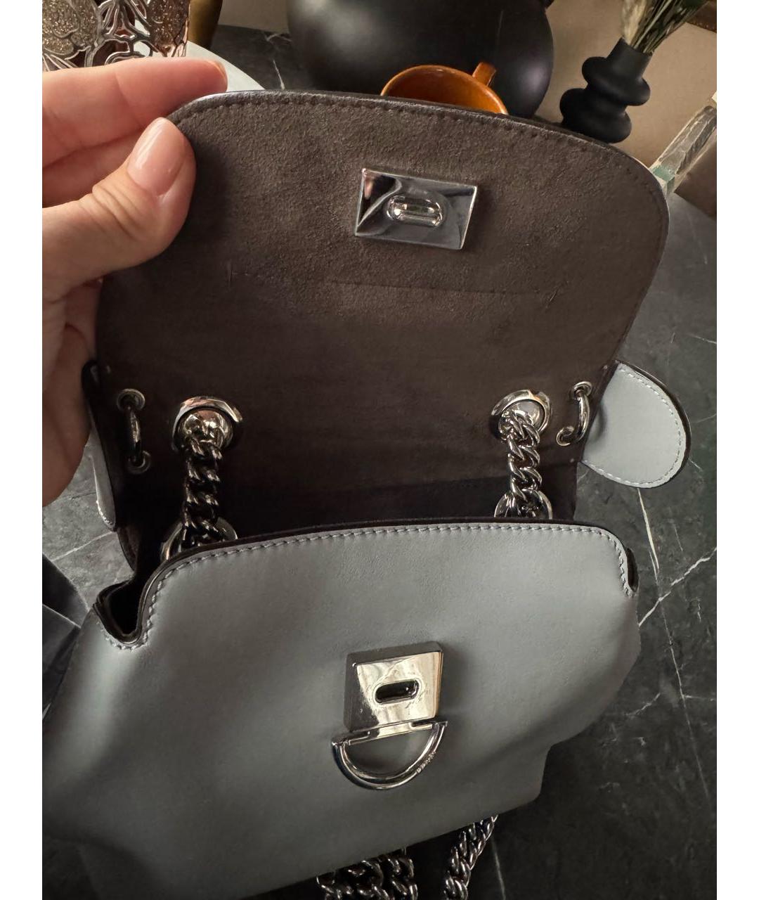 FENDI Голубой кожаный рюкзак, фото 6