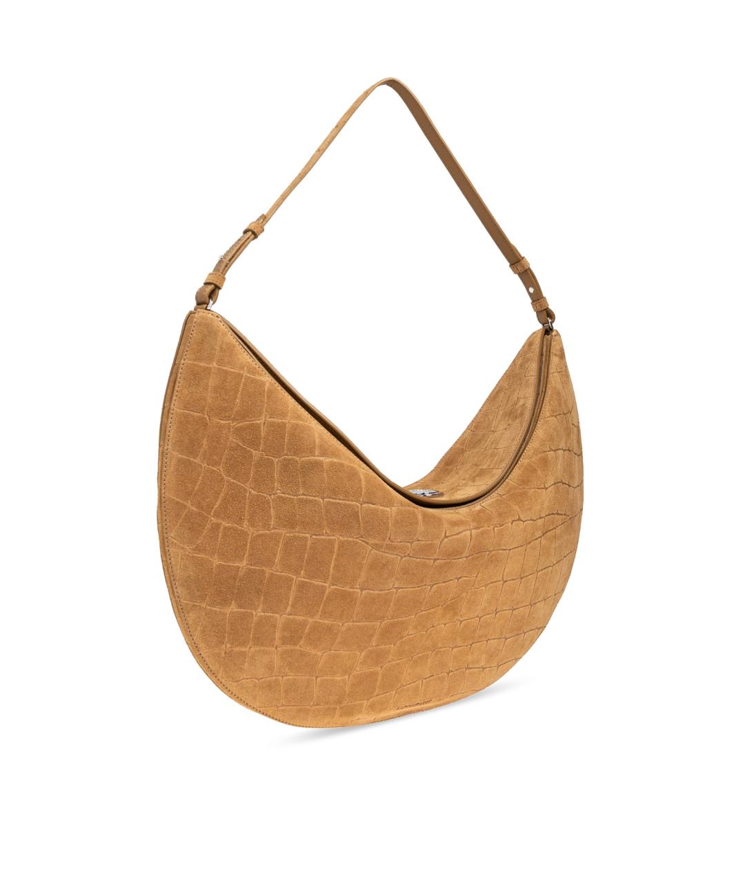 JACQUEMUS Бежевая замшевая сумка через плечо, фото 2