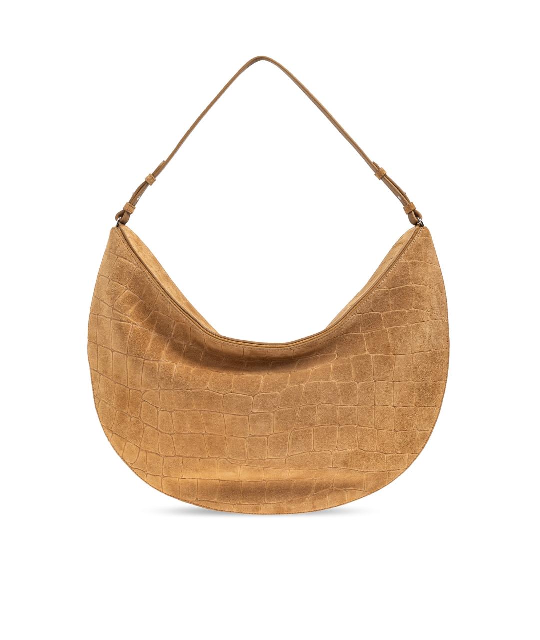 JACQUEMUS Бежевая замшевая сумка через плечо, фото 3