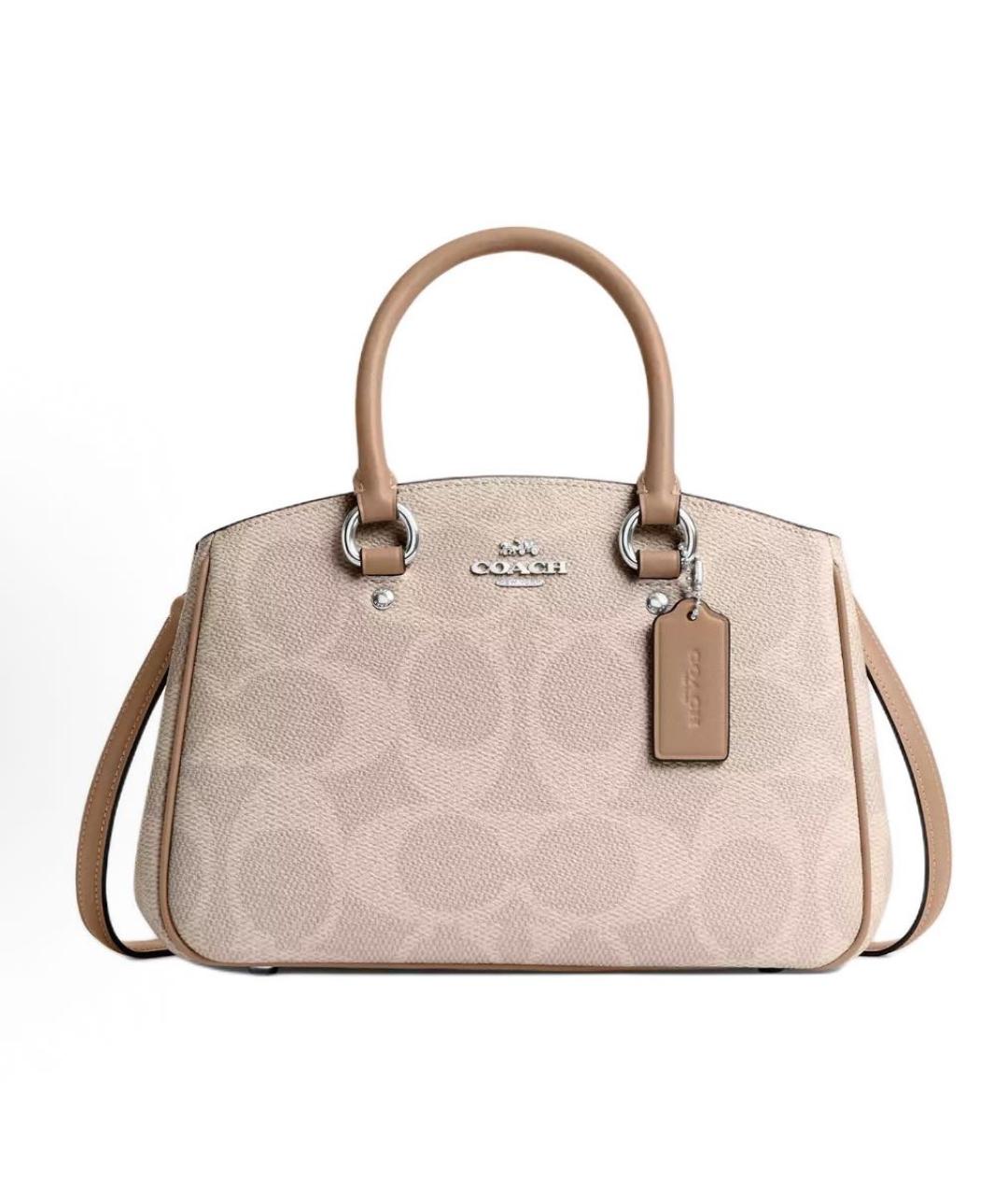 COACH Бежевая сумка тоут, фото 9