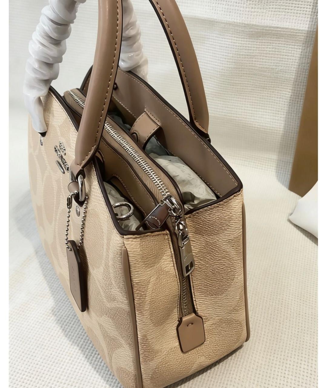COACH Бежевая сумка тоут, фото 7