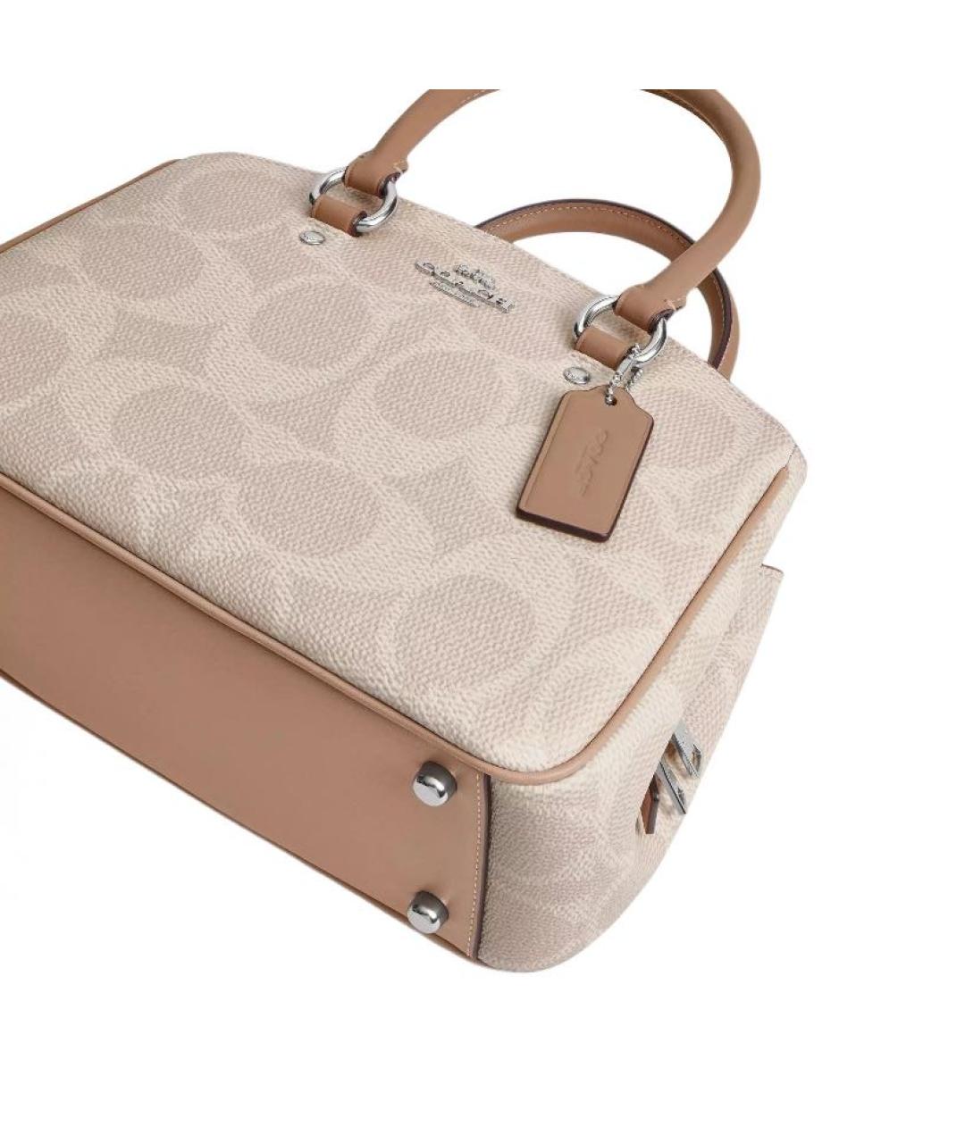 COACH Бежевая сумка тоут, фото 4