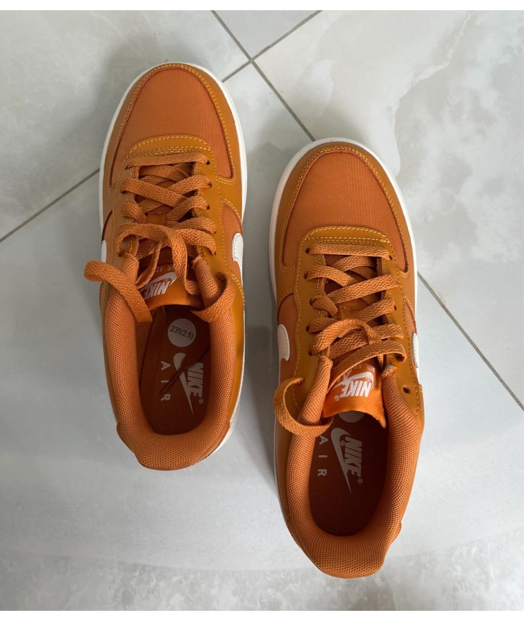 NIKE Оранжевое кожаные кеды, фото 4