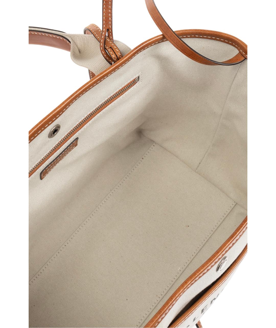 BALENCIAGA Бежевая тканевая сумка тоут, фото 5