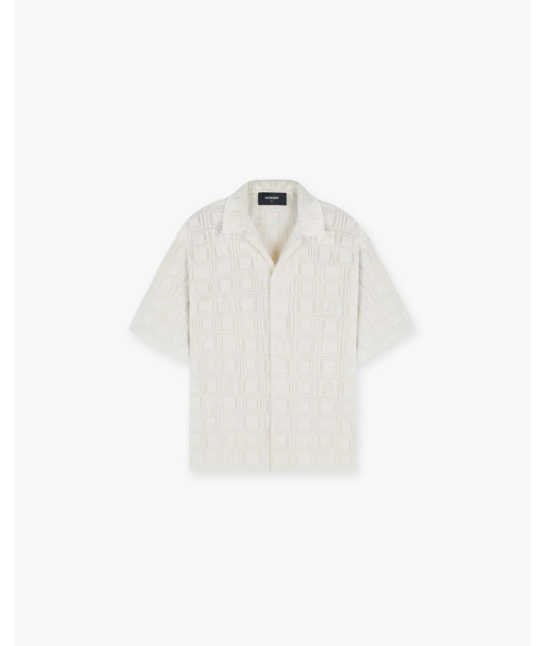 REPRESENT Белая хлопковая кэжуал рубашка, фото 5