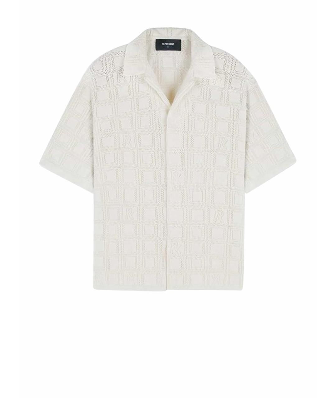 REPRESENT Белая хлопковая кэжуал рубашка, фото 1
