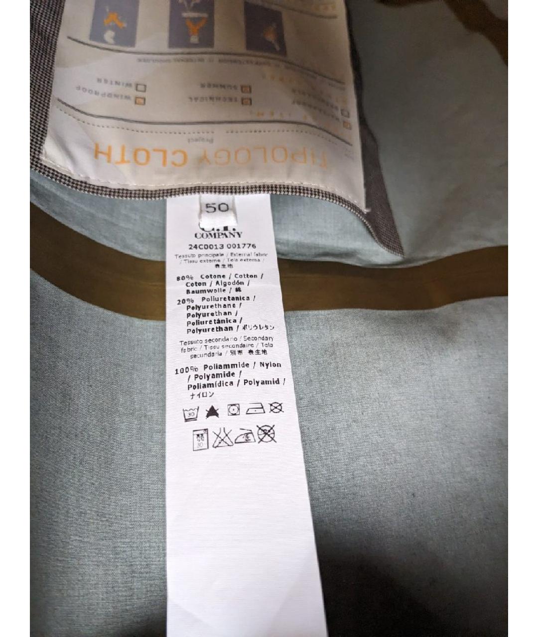 CP COMPANY Серое полиамидовое пальто, фото 8