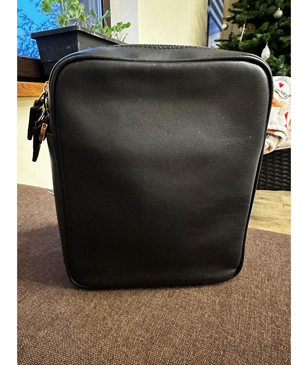 VERSACE Черная кожаная сумка на плечо, фото 2