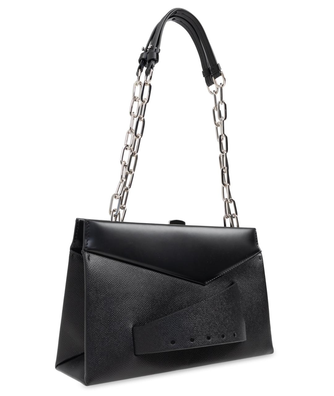 MAISON MARGIELA Черная кожаная сумка через плечо, фото 2