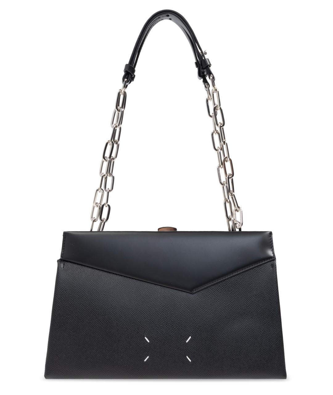 MAISON MARGIELA Черная кожаная сумка через плечо, фото 3