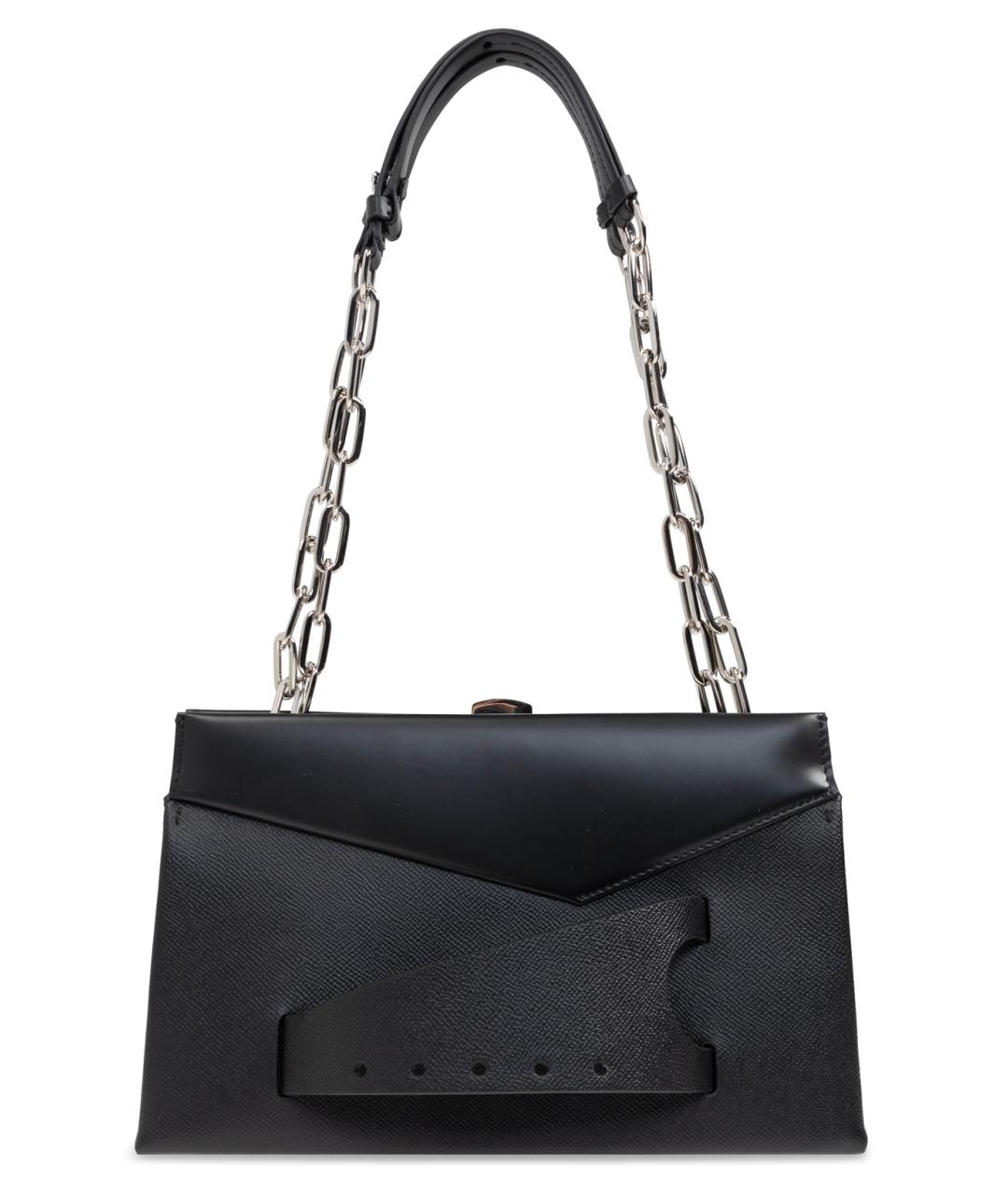 MAISON MARGIELA Черная кожаная сумка через плечо, фото 6