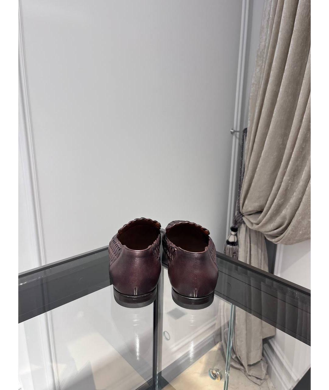 SANTONI Коричневые кожаные туфли, фото 4