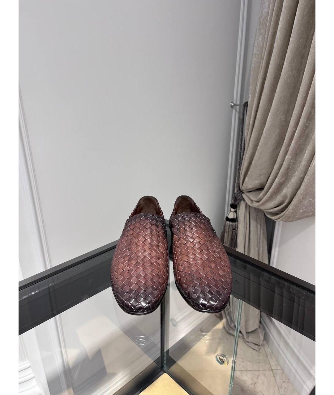 SANTONI Коричневые кожаные туфли, фото 3