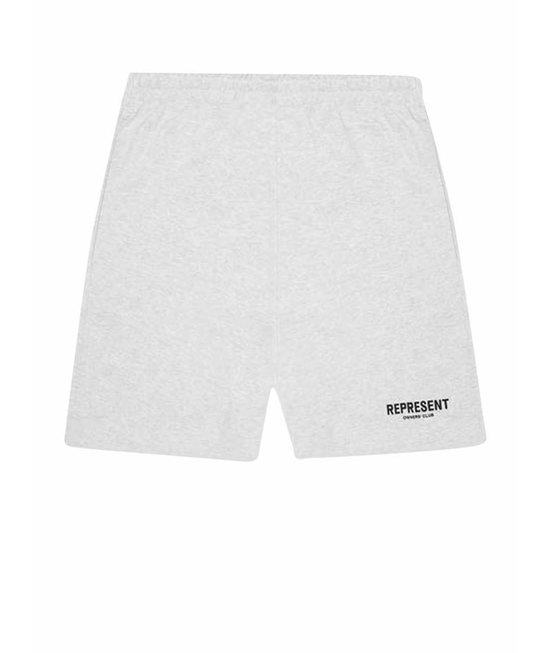 REPRESENT Серые хлопковые шорты, фото 1