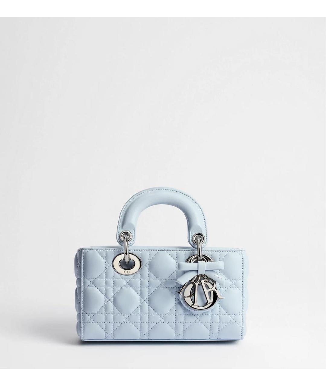CHRISTIAN DIOR Голубая кожаная сумка через плечо, фото 5