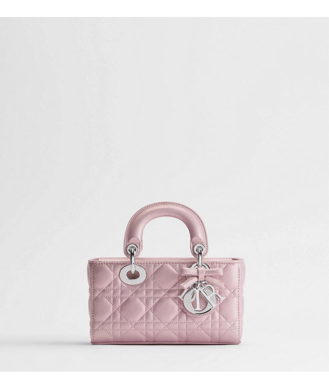 CHRISTIAN DIOR Розовая кожаная сумка через плечо, фото 5
